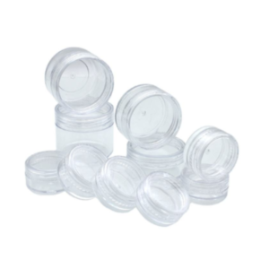 White Label Acrylic Jar with Lid (Pack 100 Units)